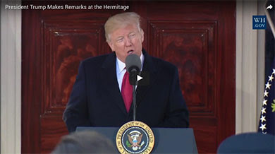 President Trump at Hermitage