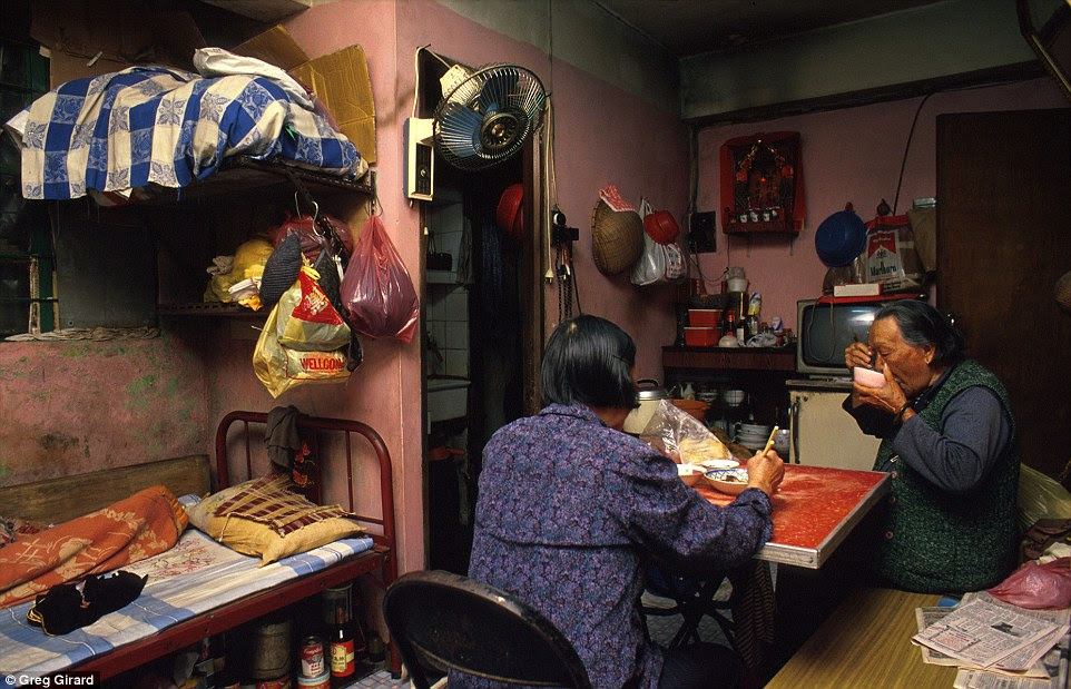 Law Yu Yi, aged 90, lived in a small and exceptionally humid third-floor flat off Lung Chun First Alley with her 68-year-old daughter-in-law