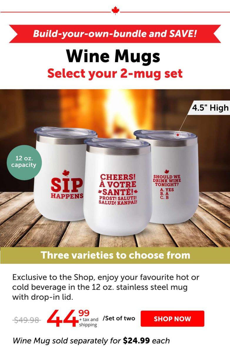 Wine Mugs—Select your 2-mug set