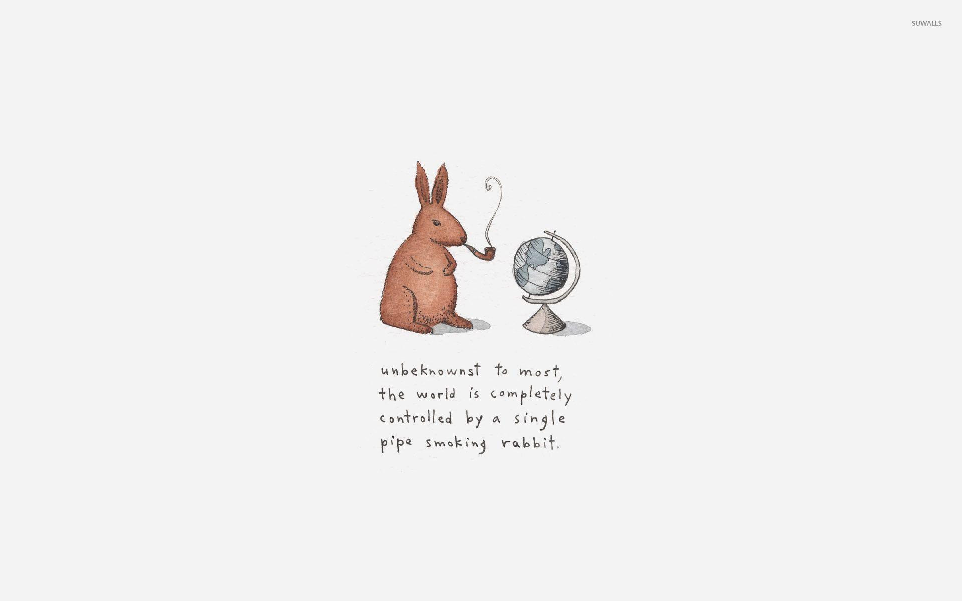 1920x1200 World controlled by a pipe smoking rabbit wallpaper - Funny wallpaper