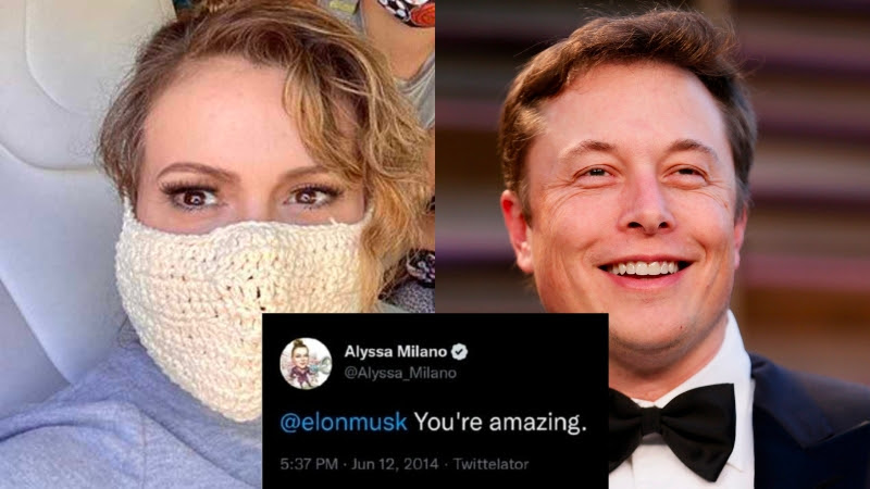 Elon Musk Having a Ball with Woke Actress Alyssa Milano – Watch