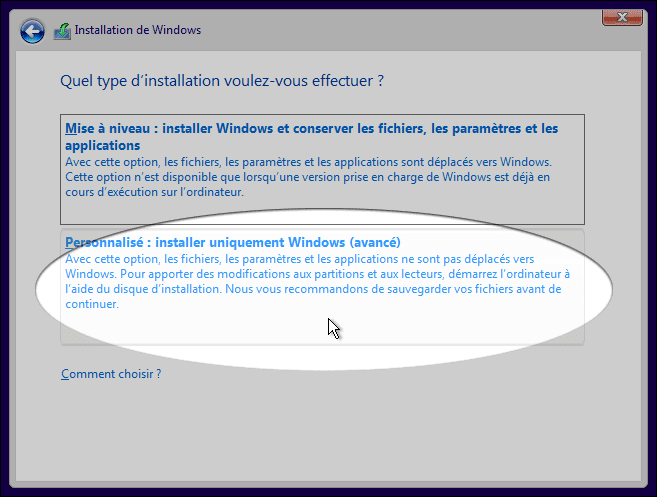 Installation windows ne reconnait pas le disque dur command