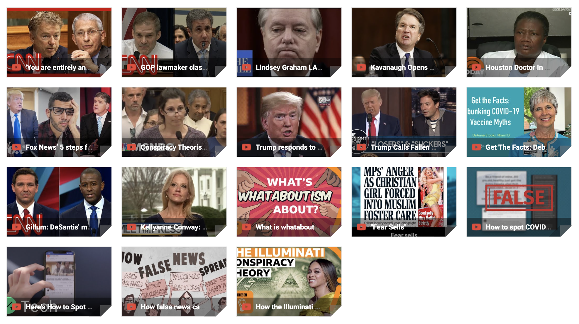 Video examples of how to spot and counter misinformation and disinformation