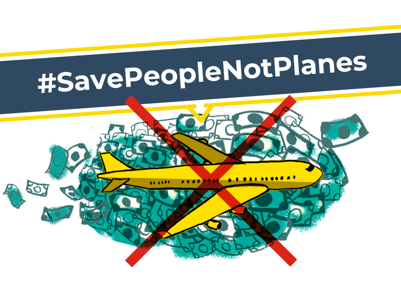 #SavePeopleNotPlanes