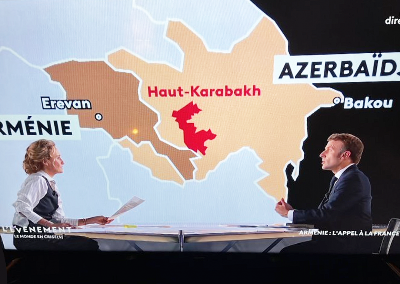 FRANCE - Le président Macron à la télévision d'Etat : "Il ne faut pas abandonner les Arméniens"
