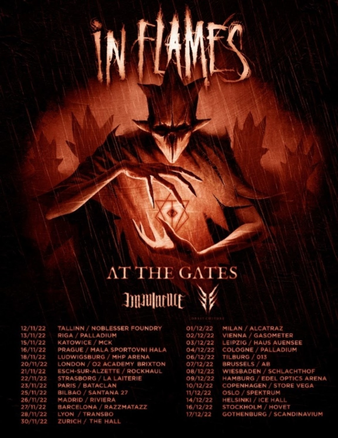 in flames tour europe