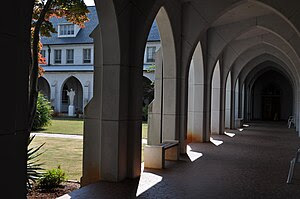 English: A view of the cloister garden and sta... English: A view of the cloister garden and sta...