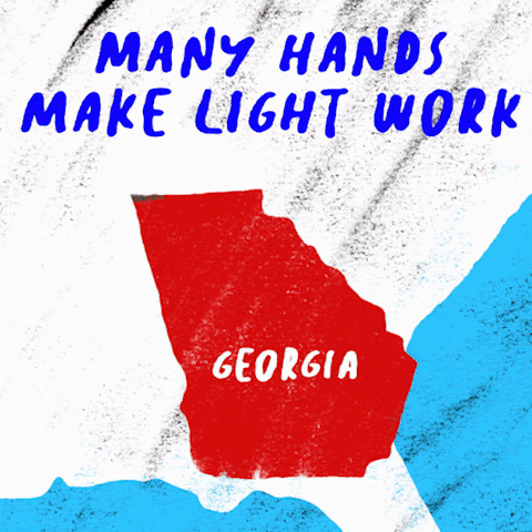 Many hands make light work. Flip Georgia.