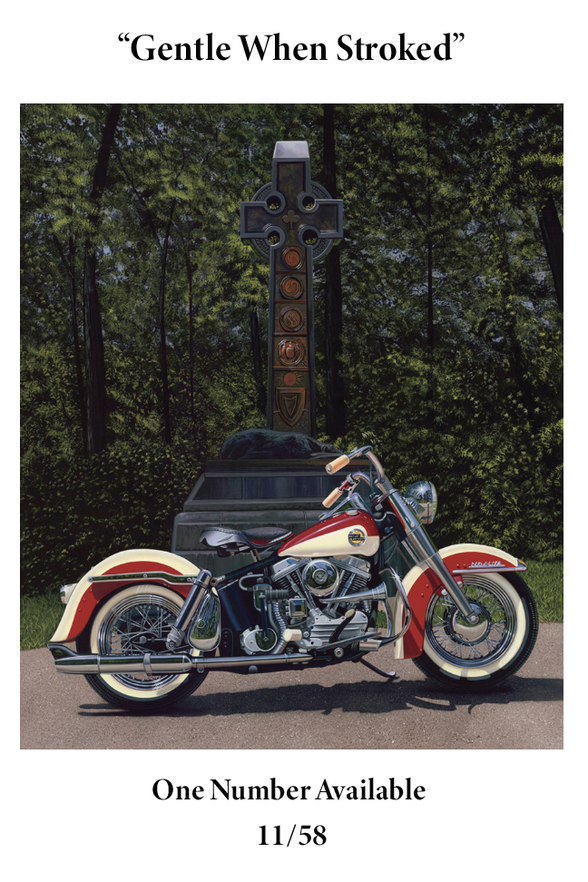 1958 duo glide in a scott jacobs painting