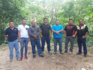Foto de los defensores de los ríos Guapinol y San Pedro frente a la amenaza de la extracción minera en Tocoa, Colón, Honduras. Ellos permanecen privados de libertad en una cárcel de Olanchito y La Ceiba