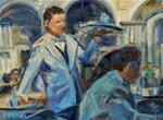 Waiter in Florence, Italy, Original oil by Carol DeMumbrum - Posted on Thursday, January 22, 2015 by Carol DeMumbrum