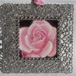 Pink Rose Ornament - Posted on Thursday, November 27, 2014 by Ruth Stewart