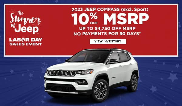 2023 Jeep Compass - 10% OFF MSRP