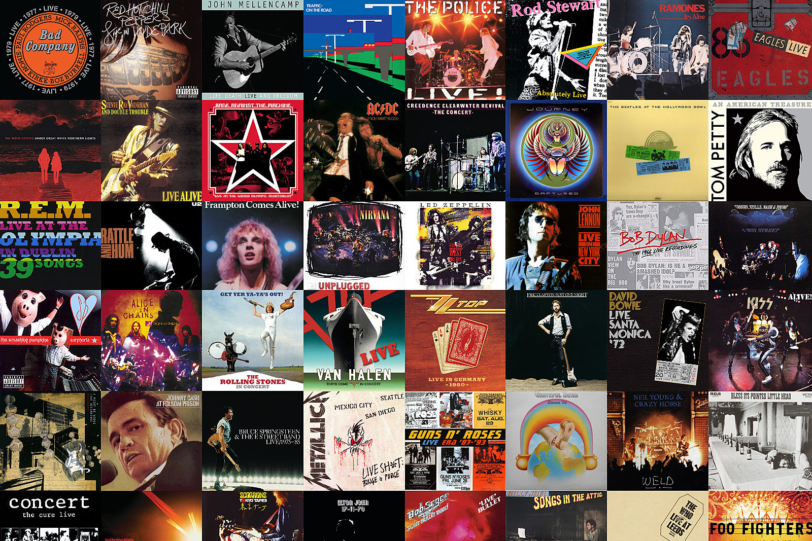 The Most Awesome Live Album From Every Rock Legend