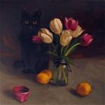 Cat in Shadows and critiquing your own art online, do you do it? - Posted on Monday, February 16, 2015 by Diane Hoeptner