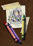 Mad Hatter with Crayons - Posted on Monday, March 9, 2015 by Kim Testone