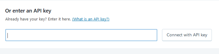 enter API key