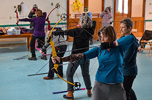 Winter BOW archery and photography class students are shown.