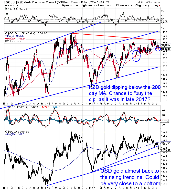 NZ Dollar Gold Chart