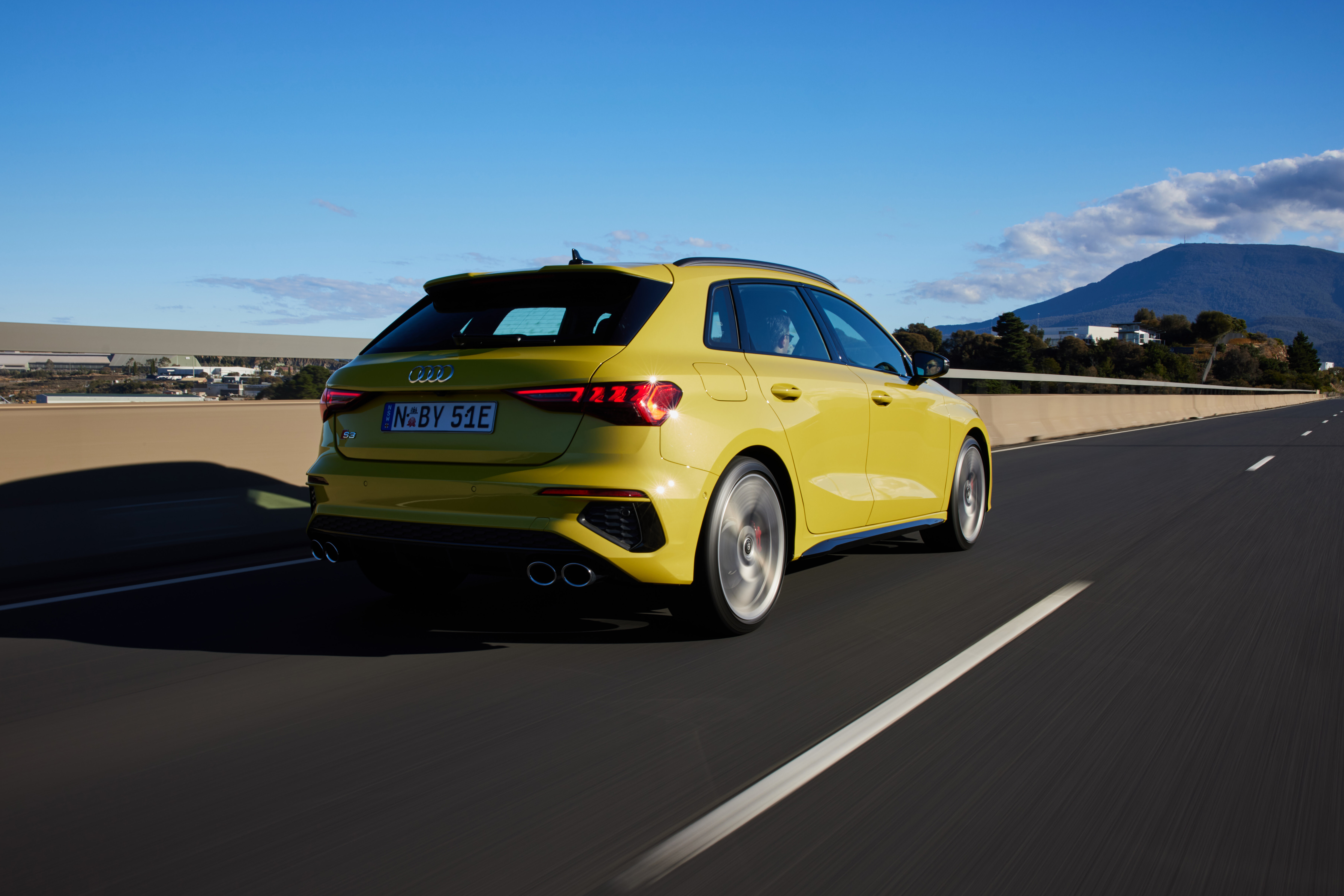 Wheels Reviews 2022 Audi S 3 Sportback Python Yellow Australia Dynamic Rear 1