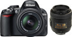Nikon D3100 with AF-S 18 – 55 mm VR Kit + AF-S DX NIKKOR 35 mm f/1.8G DSLR Camera 