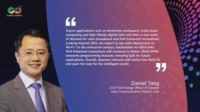 Daniel Tang, CTO of Huawei Data Communication Product Line, delivers a speech entitled "Intelligent Cloud-Network, Leading Future Digital Innovation" Daniel Tang, CTO of Huawei Data Communication Product Line, delivers a speech entitled "Intelligent Cloud-Network, Leading Future Digital Innovation"