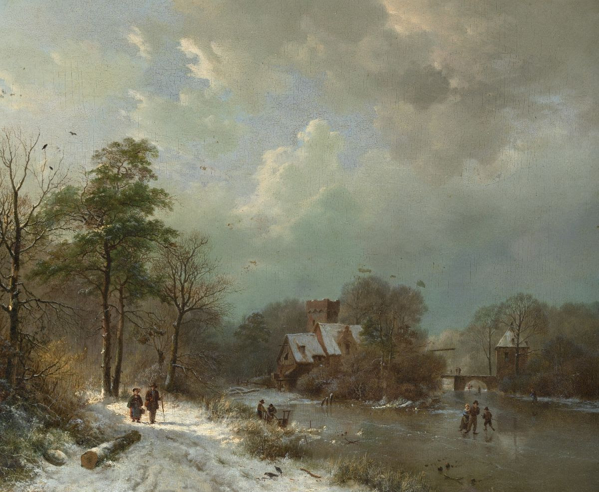 Winter Landscape, Holland, by Barend Cornelis Koekkoek, 1833. The Metropolitan Museum of Art, Catharine Lorillard Wolfe Collection, Bequest of Catharine Lorillard Wolfe, 1887. 