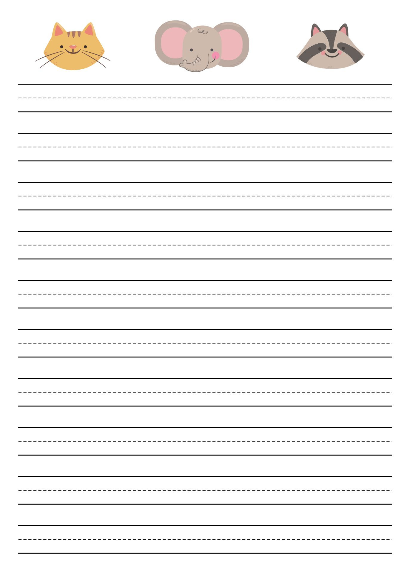 14 Best Free Printable Lined Writing Paper Template