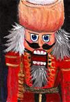 ACEO Nutcracker Painting Open Wide Wooden Guy Christmas Art Penny StewArt - Posted on Saturday, November 22, 2014 by Penny Lee StewArt