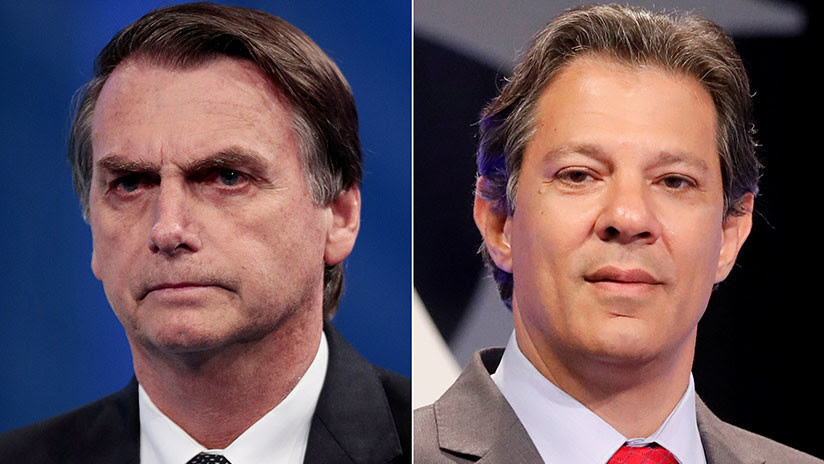 OFICIAL: Habrá segunda vuelta en Brasil entre Bolsonaro (46,33%) y Haddad (28,85%)