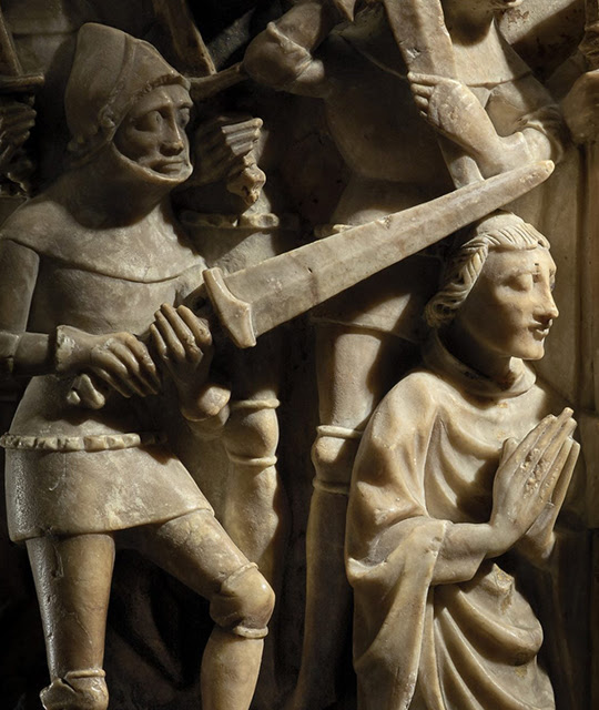 Alabaster sculpture showing the murder of Thomas Becket.