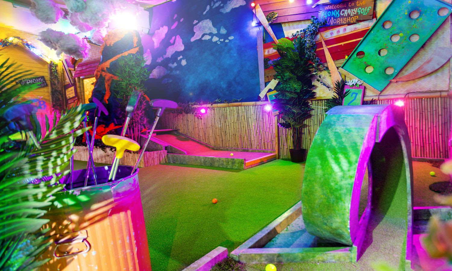 Crazy golf at Plonk golf from just £5