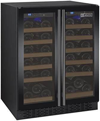 Image of 36 Bottle Dual Zone Wine Refrigerator with French Doors 25% More Energy Efficient