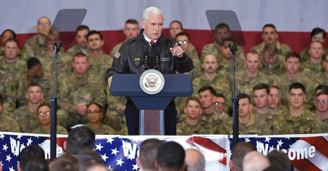 Trump Gave Mike Pence 5 Words To Tell
The Troops In Afghanistan – Boy Did He Tell ‘Em