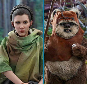 STAR WARS: RETURN OF THE JEDI LEIA & WICKET 1/6 SCALE FIGURE