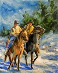 Two Riders in the Snow - Posted on Friday, February 6, 2015 by Tammie Dickerson