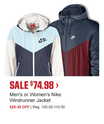 SALE $74.98 > | Men's or Women's Nike Windrunner Jacket | $25-35 OFF | Reg. 100.00-110.00