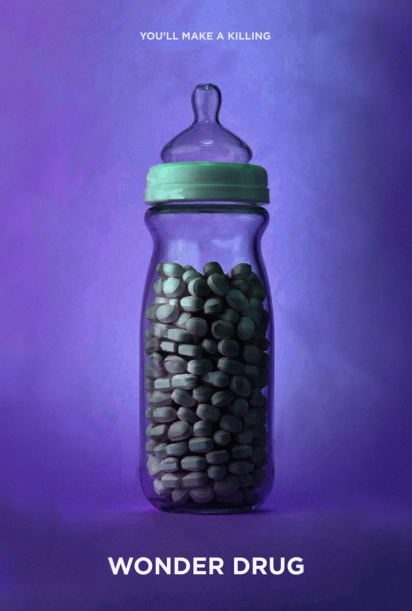 The Black List created a special poster to promote WONDER DRUG as a "Featured Script" on its website in 2018. Poster credit: Benjamin Finkel.