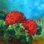Earth Chld Geraniums - Flower Painting Classes and Workshops by Nancy Medina Art - Posted on Wednesday, January 28, 2015 by Nancy Medina