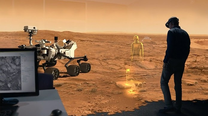 Windows Holográfico: exploração de planetas e auxílio em pesquisas aeroespaciais (Foto: Reprodução/Barbara Mannara)