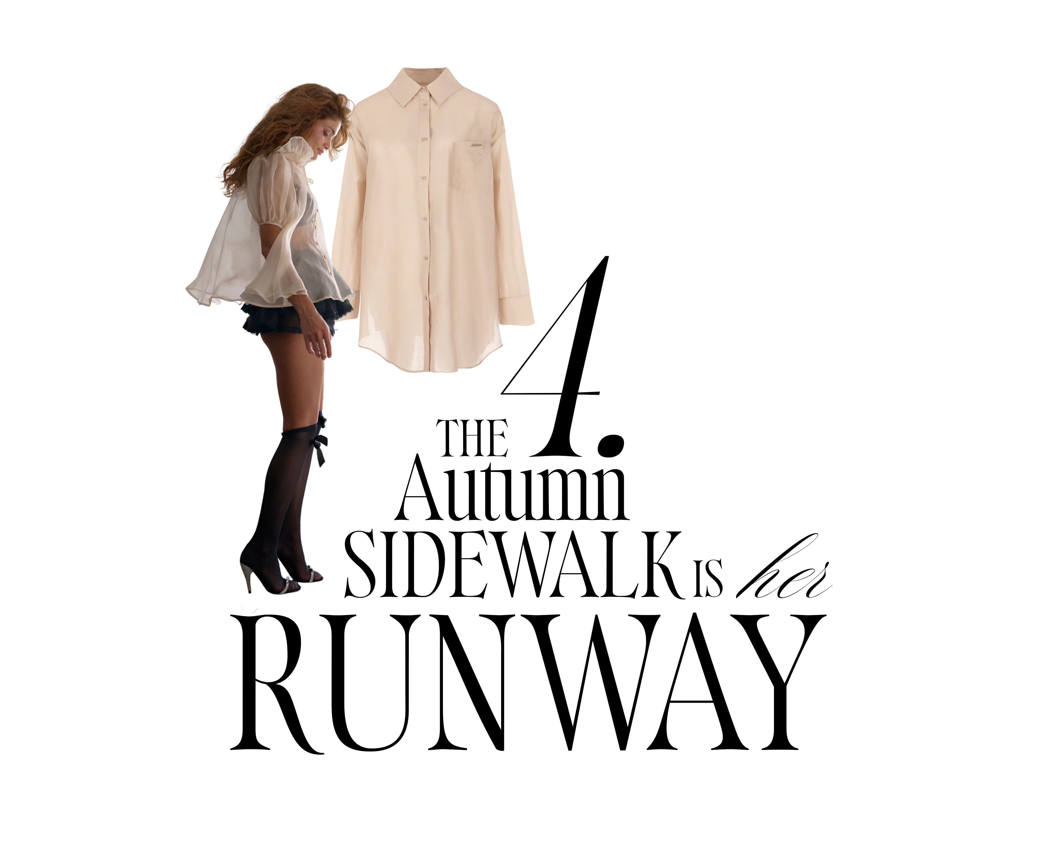 4. The Autumn Sidewalk Is Her Runway