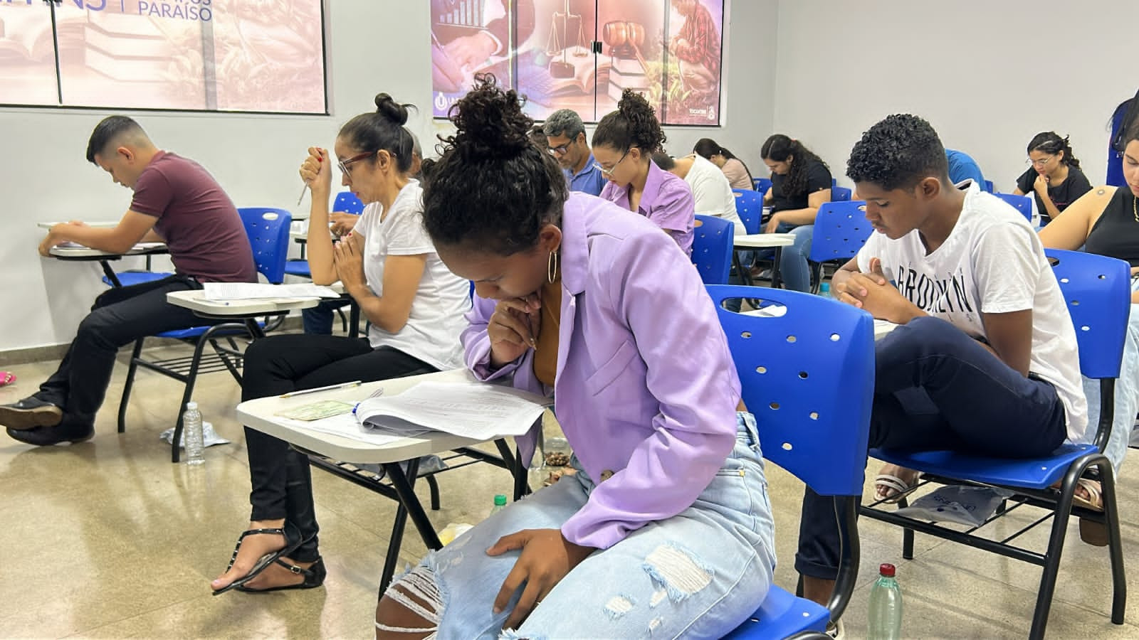 Aplicação das provas em Paraíso do Tocantins aconteceu no Câmpus da Unitins (Foto: Natália Rezende/Dicom Unitins)