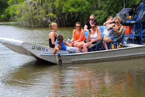 Swamp Tour by Airboat with Downtown New Orleans Pi...