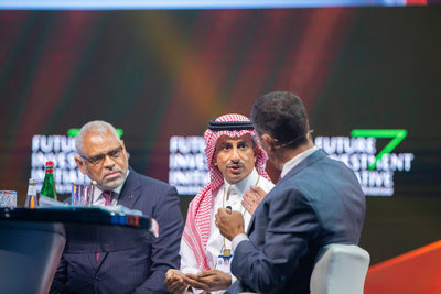 HE Al Khateeb speaks alongside Arnold Donald at FII HE Al Khateeb speaks alongside Arnold Donald at FII