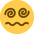 Face with spiral eyes