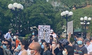 Фото из архива: акции протеста против расовой дискриминации в США. 
