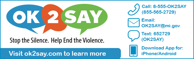 OK2SAY  - Stop the Silence. Help End the Violence - visit ok2say.com to learn more