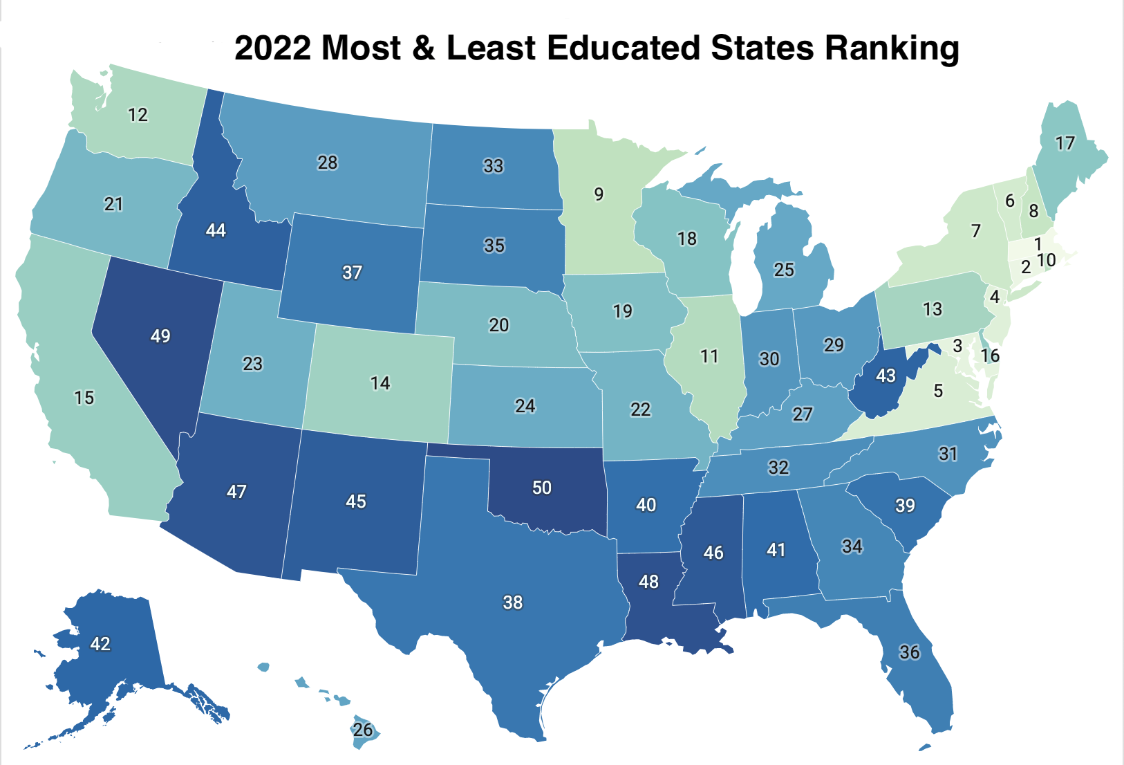 New York Ranks 7 For Most Educated State In America New York Trend