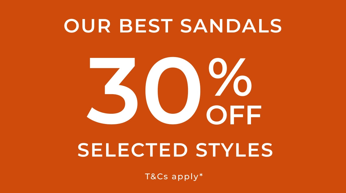Our best sandals 30% off links to offer page