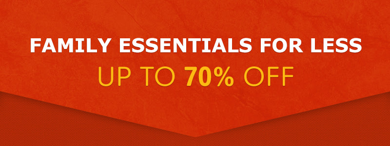 Family Essentials For Less - Up to 70% off